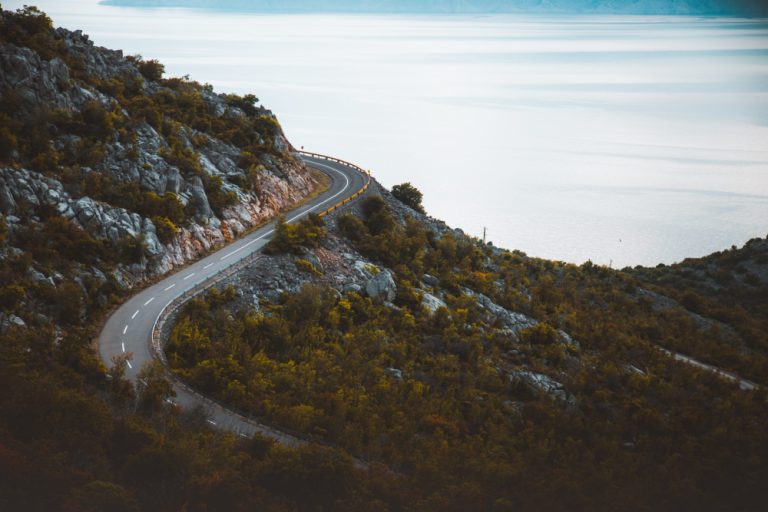 A mountain road in Croatia